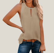 Women's Halter Crop Top - Lightweight Neckholder Style Tank Top for Casual Elegance 0