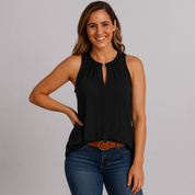 Women's Halter Crop Top - Lightweight Neckholder Style Tank Top for Casual Elegance