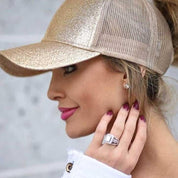 Women's High Ponytail Baseball Cap with Adjustable Fit and Breathable Mesh 1