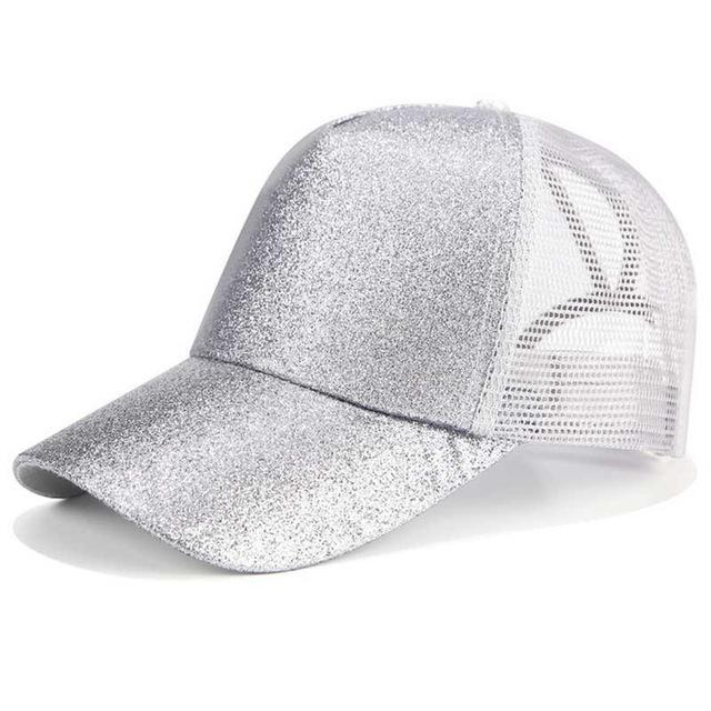 Women's High Ponytail Baseball Cap with Adjustable Fit and Breathable Mesh 11