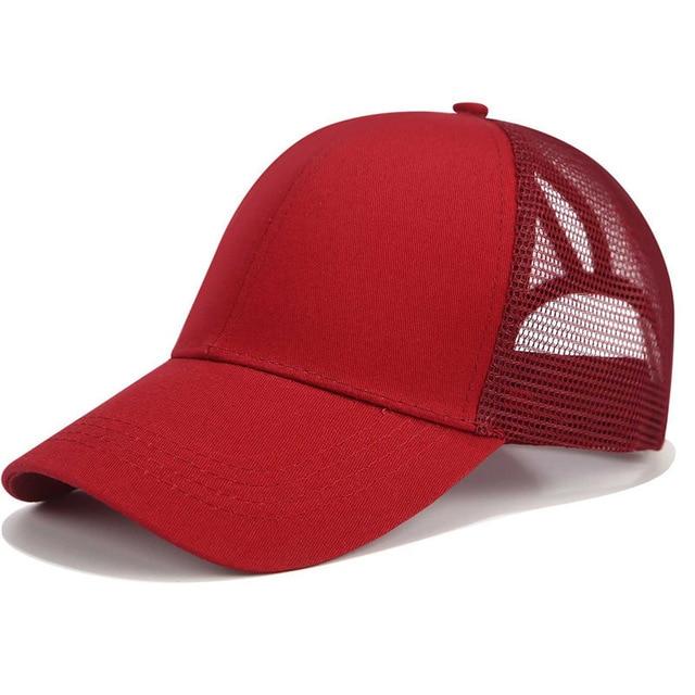 Women's High Ponytail Baseball Cap with Adjustable Fit and Breathable Mesh 14