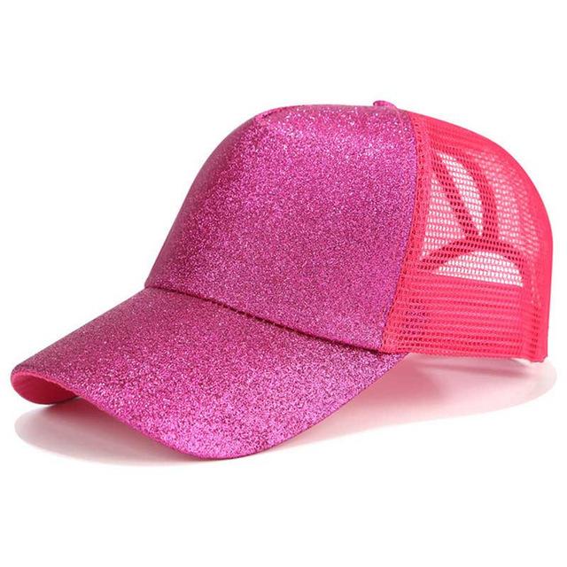 Women's High Ponytail Baseball Cap with Adjustable Fit and Breathable Mesh 17