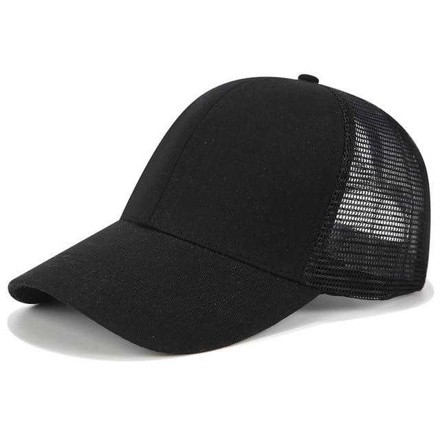 Women's High Ponytail Baseball Cap with Adjustable Fit and Breathable Mesh 3
