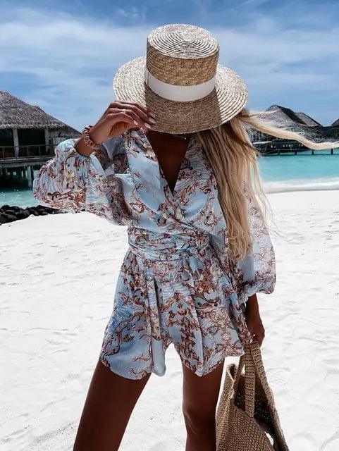 Women's Lace Playsuit - Summer Jumpsuit for Casual Outings and Beach Vacations 0