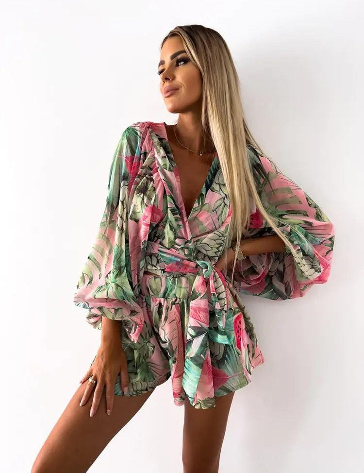 Women's Lace Playsuit - Summer Jumpsuit for Casual Outings and Beach Vacations 2