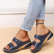 Women's Leather Sandals with Velcro Closure for Comfort and Stability 1