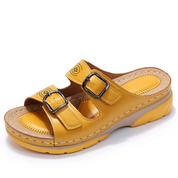 Women's Leather Sandals with Velcro Closure for Comfort and Stability 6