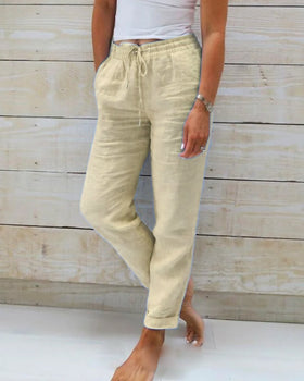 Women's Linen Pants - Comfortable Casual Fit for Everyday Wear 1