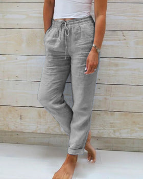 Women's Linen Pants - Comfortable Casual Fit for Everyday Wear 2