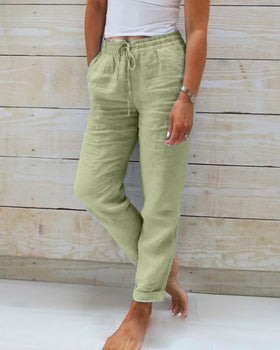 Women's Linen Pants - Comfortable Casual Fit for Everyday Wear 4