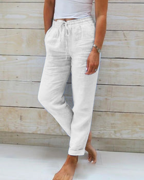 Women's Linen Pants - Comfortable Casual Fit for Everyday Wear 5