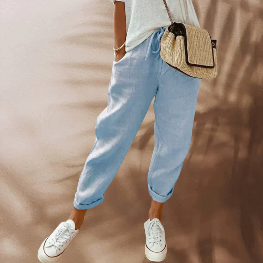 Women's Linen Pants - Comfortable Summer Trousers for Everyday Wear 3