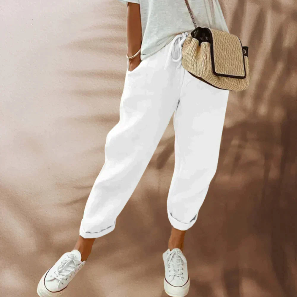 Women's Linen Pants - Comfortable Summer Trousers for Everyday Wear 4