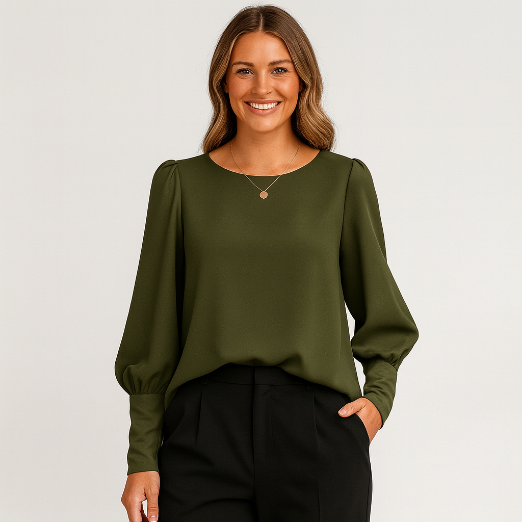 Women's Long Sleeve Blouse - Soft Fabric, Classic Fit, Versatile Style