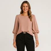 Women's Long Sleeve Blouse - Soft Fabric, Classic Fit, Versatile Style