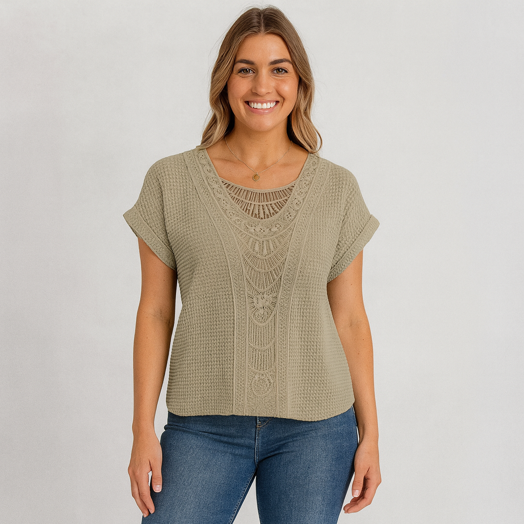 Women's Long Sleeve Knit Blouse for Casual and Chic Style