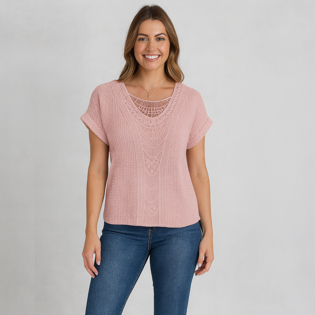 Women's Long Sleeve Knit Blouse for Casual and Chic Style