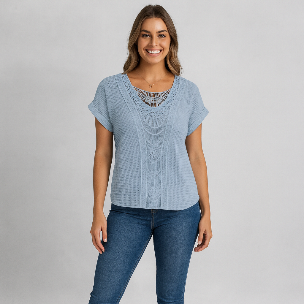 Women's Long Sleeve Knit Blouse for Casual and Chic Style