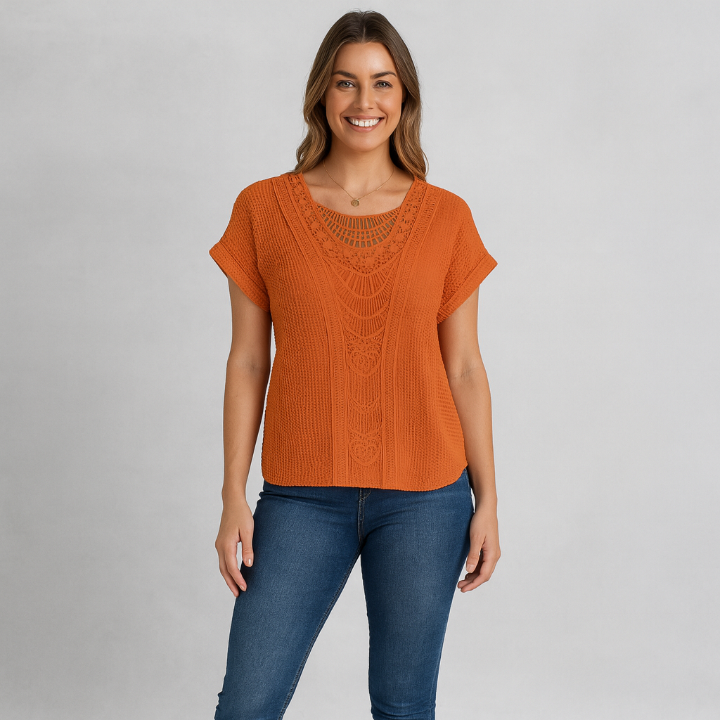 Women's Long Sleeve Knit Blouse for Casual and Chic Style