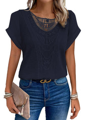 Women's Long Sleeve Knit Blouse for Casual and Chic Style 1
