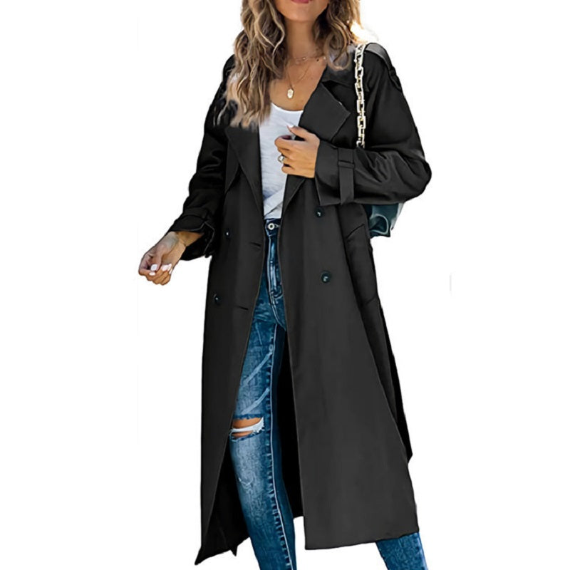 Women's Long Trench Coat - Elegant, Versatile Outerwear for Every Occasion 0
