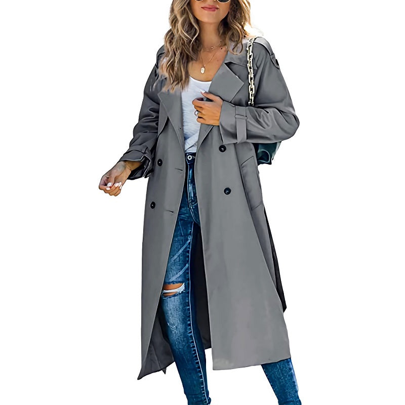 Women's Long Trench Coat - Elegant, Versatile Outerwear for Every Occasion 3
