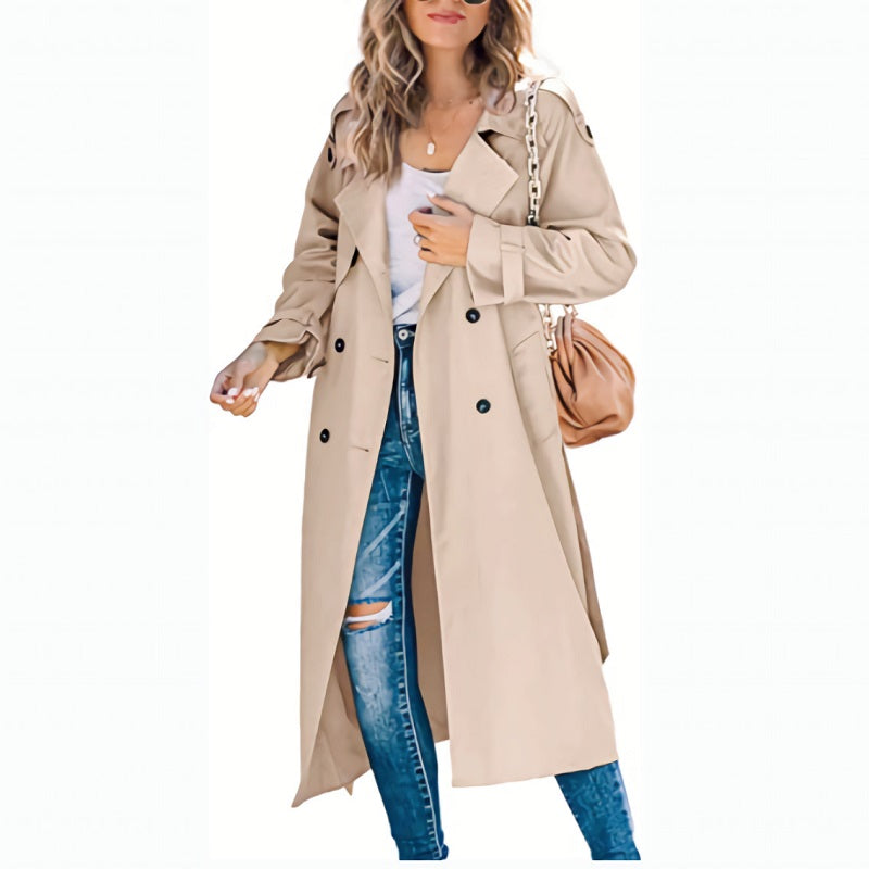 Women's Long Trench Coat - Elegant, Versatile Outerwear for Every Occasion 4