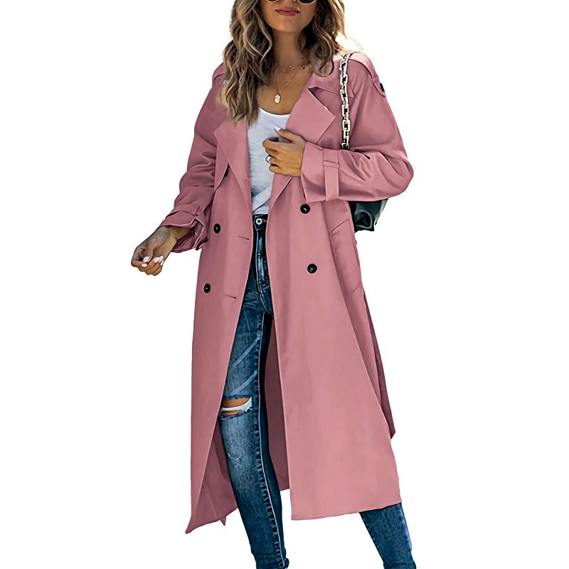 Women's Long Trench Coat - Elegant, Versatile Outerwear for Every Occasion 5