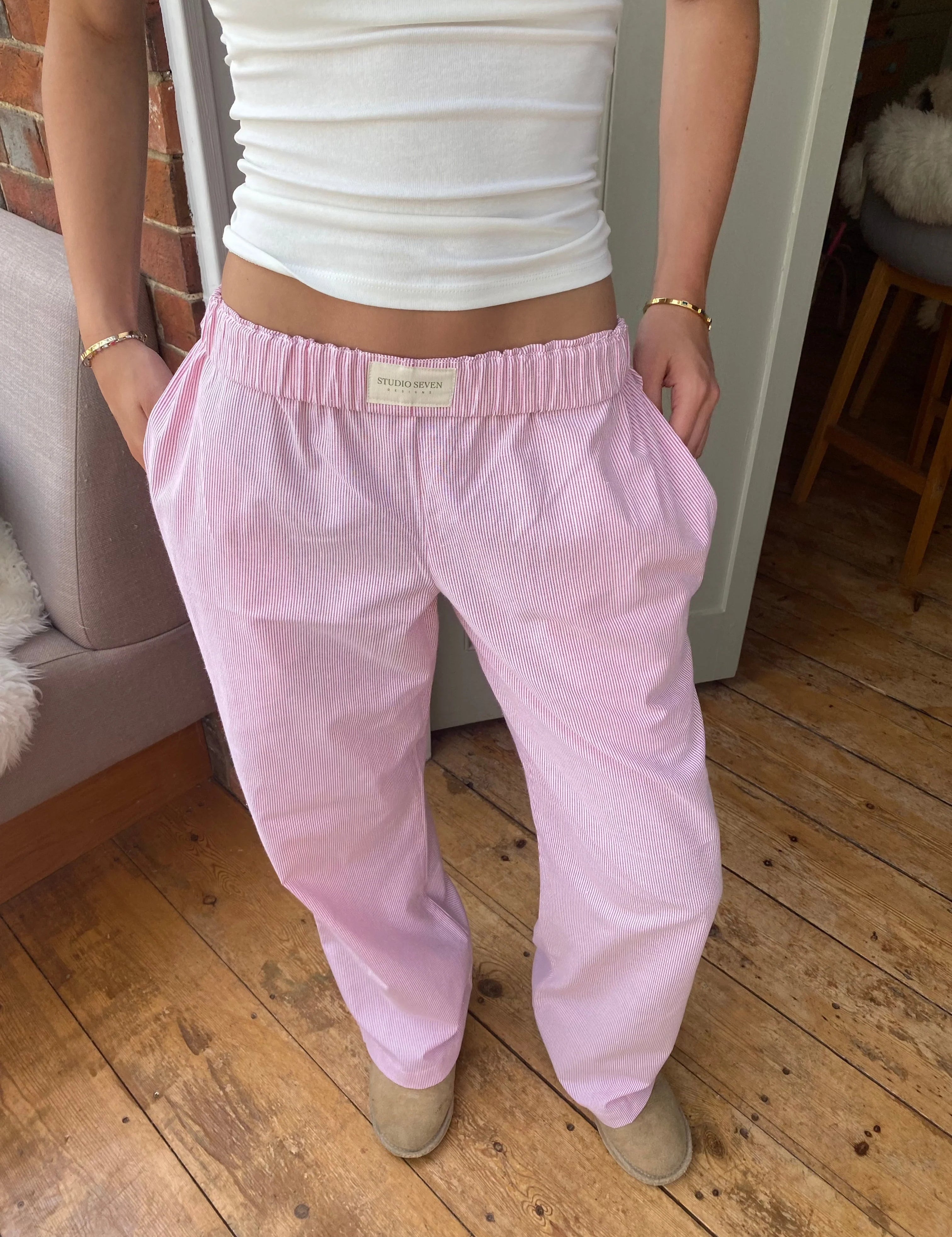 Women's Lounge Trousers with Pockets and Adjustable Waistband 0