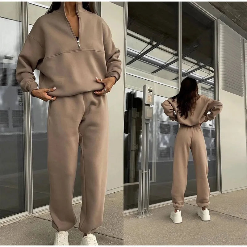 Women's Loungewear Set - Chic and Comfortable Lounge Set with High Waist Design 4
