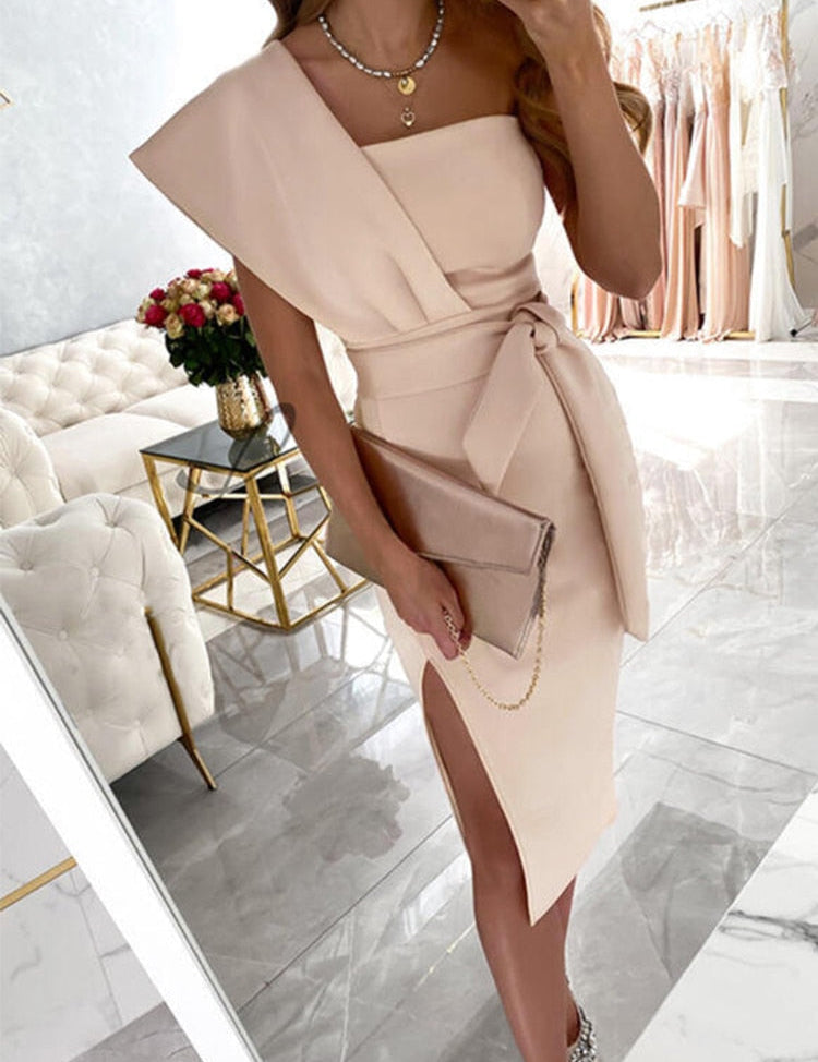 Women's One-Shoulder Evening Dress - Elegant Formal Gown for Special Occasions 2