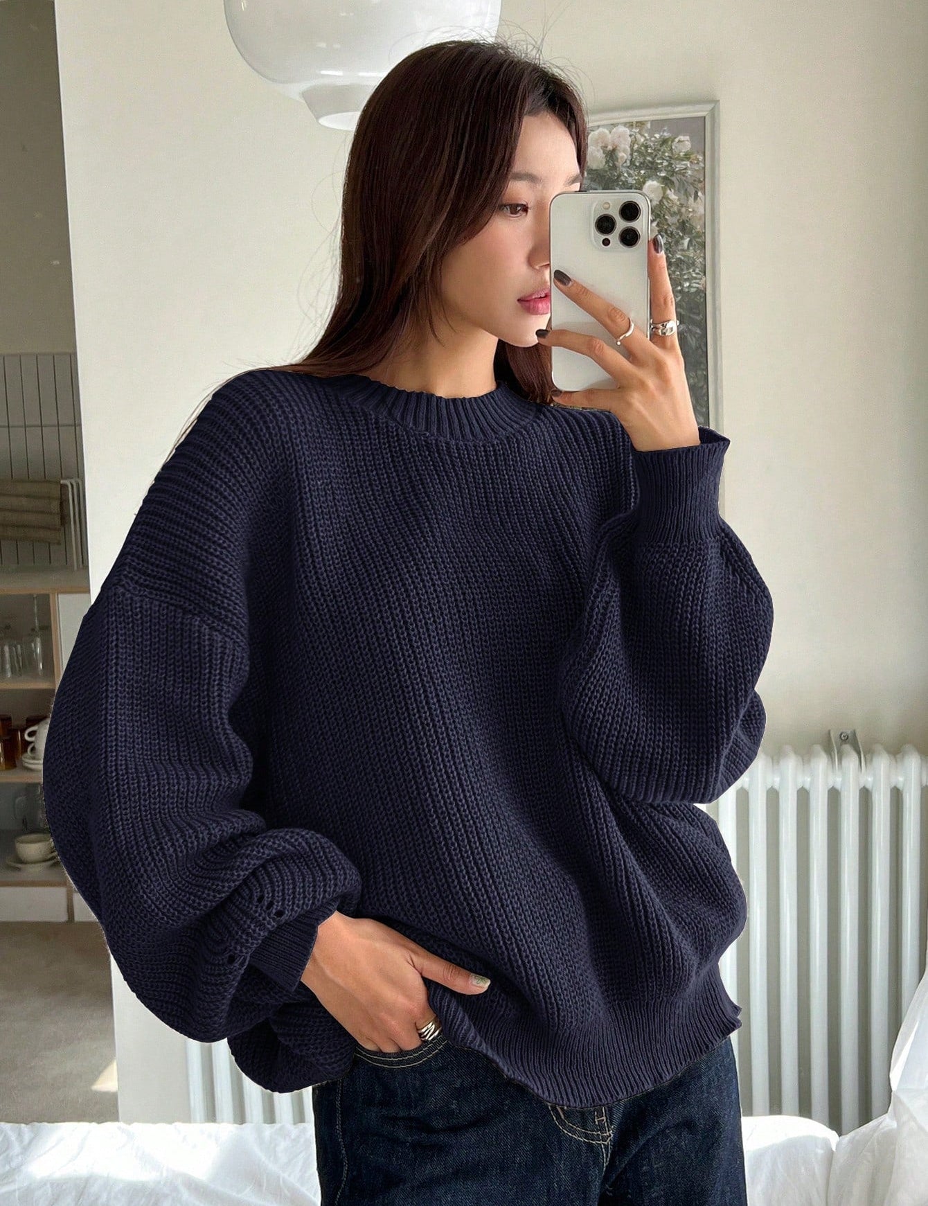 Women's Oversized Chunky Knit Jumper - Cozy Knit Cardigan for Casual Style 6