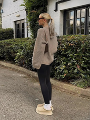 Women's Oversized Fluffy Knit Jumper - Soft, Cozy Casual Wear 1