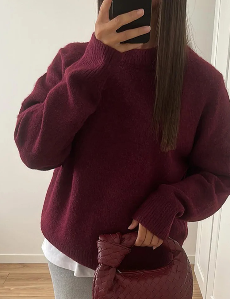 Women's Oversized Fluffy Knit Jumper - Soft, Cozy Casual Wear 5