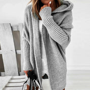 Women's Oversized Long Cardigan - Cozy Hooded Design for Casual Wear 1