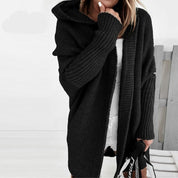Women's Oversized Long Cardigan - Cozy Hooded Design for Casual Wear 3