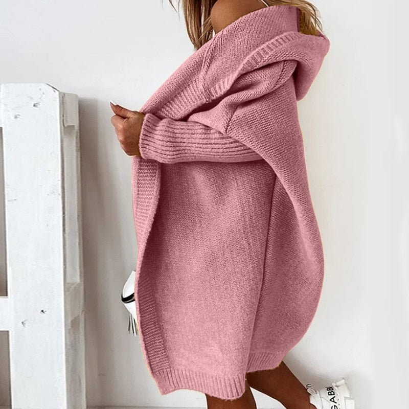 Women's Oversized Long Cardigan - Cozy Hooded Design for Casual Wear 7