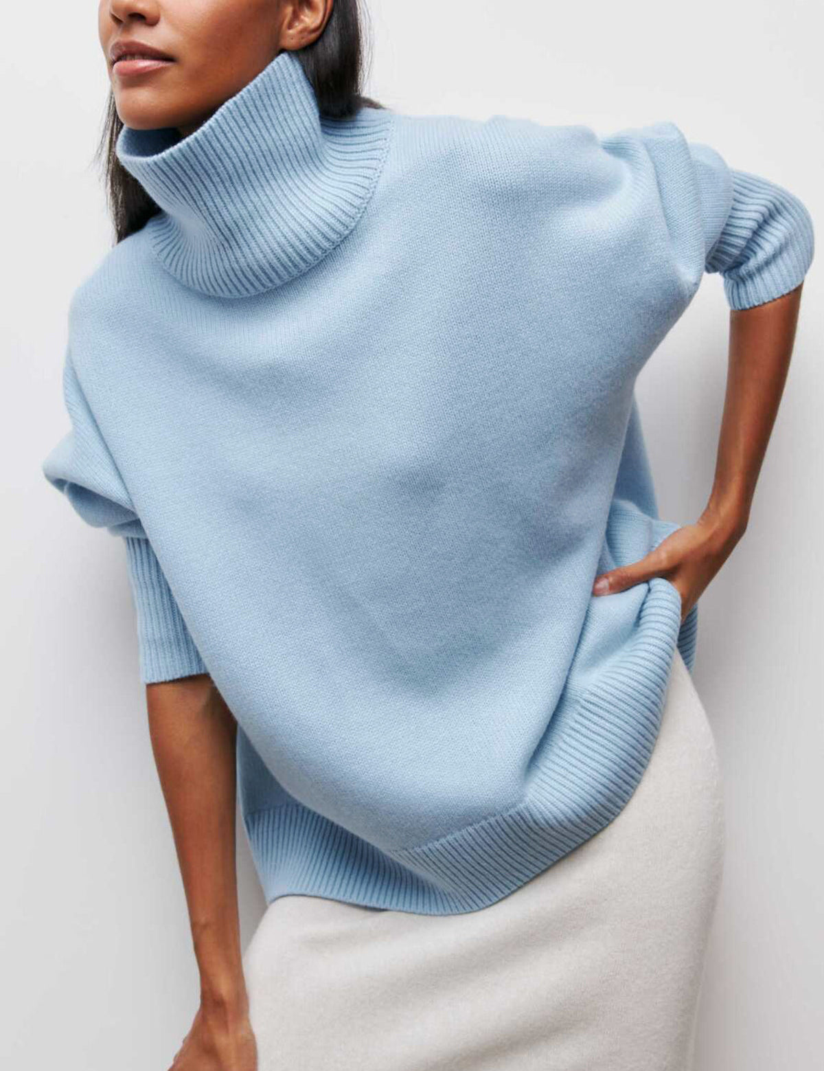 Women's Oversized Turtleneck Sweater 0
