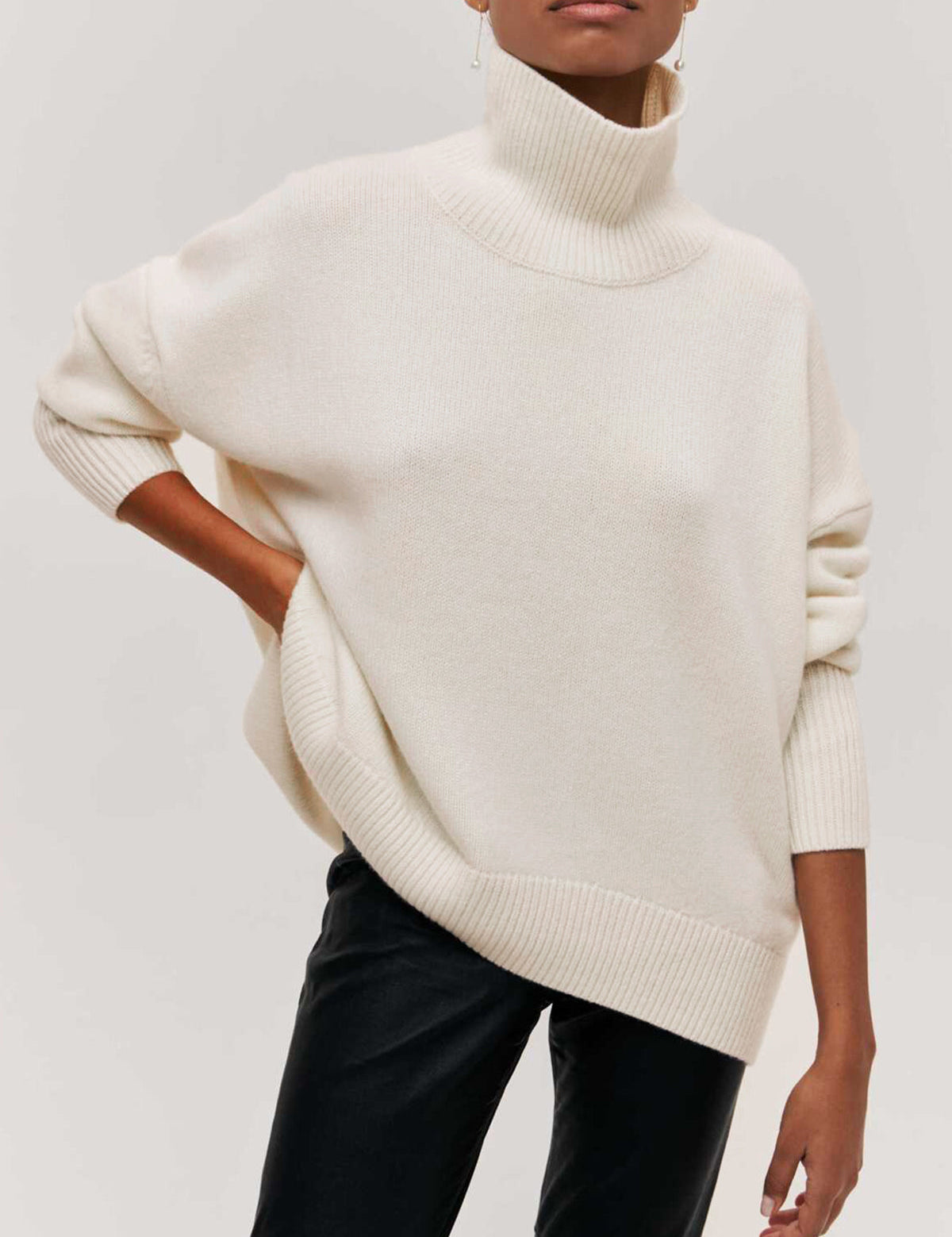 Women's Oversized Turtleneck Sweater 7