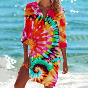 Women's Printed Blouse - Trendy Summer Tops for Women with Button-Down Front 0