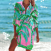 Women's Printed Blouse - Trendy Summer Tops for Women with Button-Down Front 7