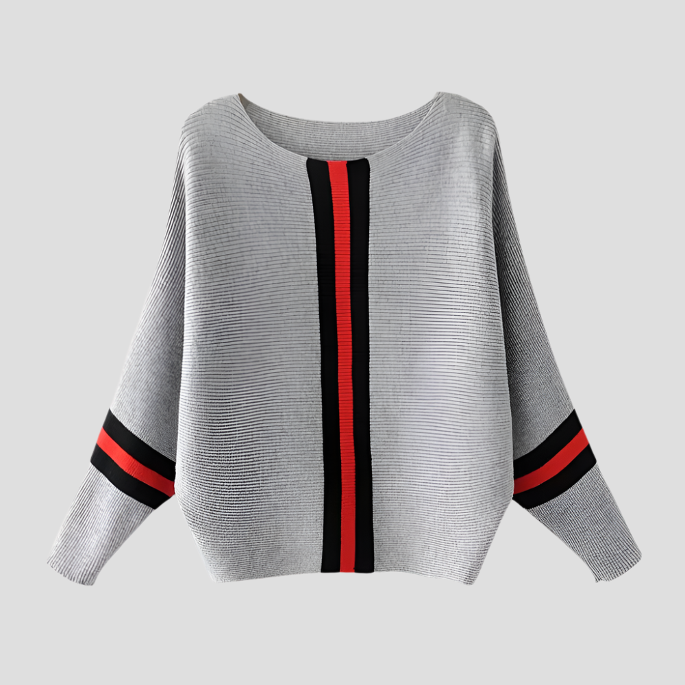 Women's Relaxed Sweater with Modern Lines - Comfortable and Versatile 1