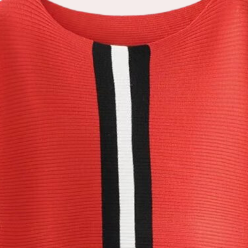 Women's Relaxed Sweater with Modern Lines - Comfortable and Versatile 5