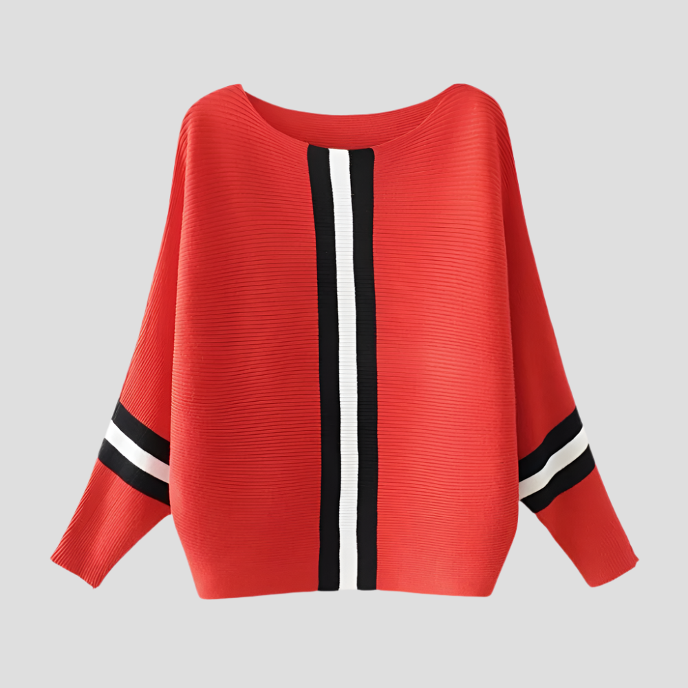 Women's Relaxed Sweater with Modern Lines - Comfortable and Versatile 4