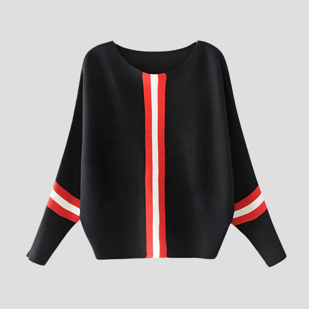 Women's Relaxed Sweater with Modern Lines - Comfortable and Versatile 3