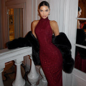 Women's Sequin Maxi Dress for Formal Events and Cocktail Parties 4