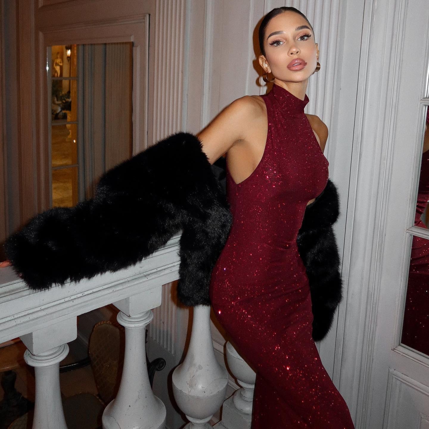 Women's Sequin Maxi Dress for Formal Events and Cocktail Parties 5