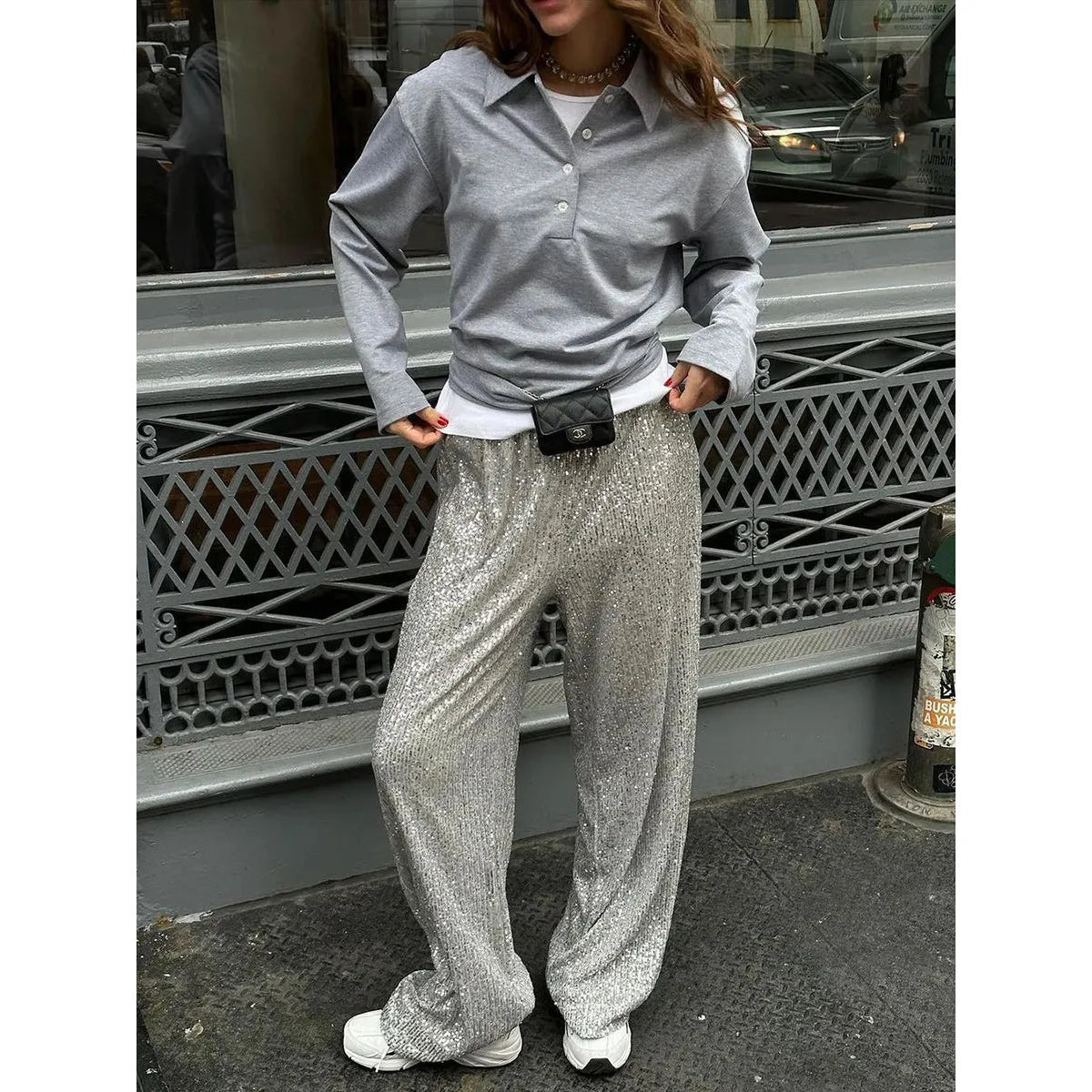 Women's Sequin Trousers for Glamorous Occasions 2