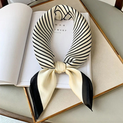 Women's Silk Scarf - Elegant Versatile Accessory for Neck and Hair Styling 0