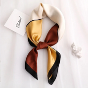 Women's Silk Scarf - Elegant Versatile Accessory for Neck and Hair Styling 1